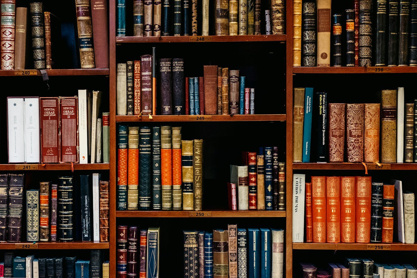 Books and study notes on a desk
